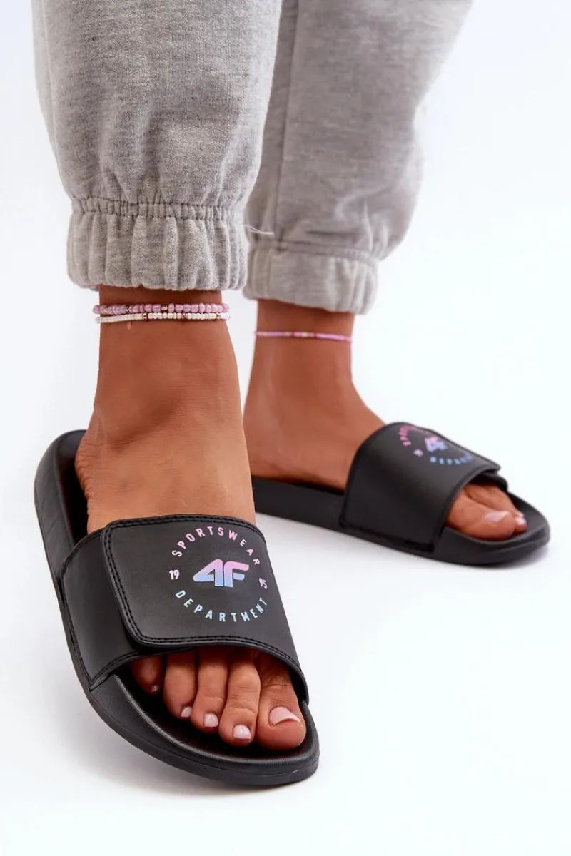 4F Dziecięce Klapki JMM00FFLIF042-20S Czarne