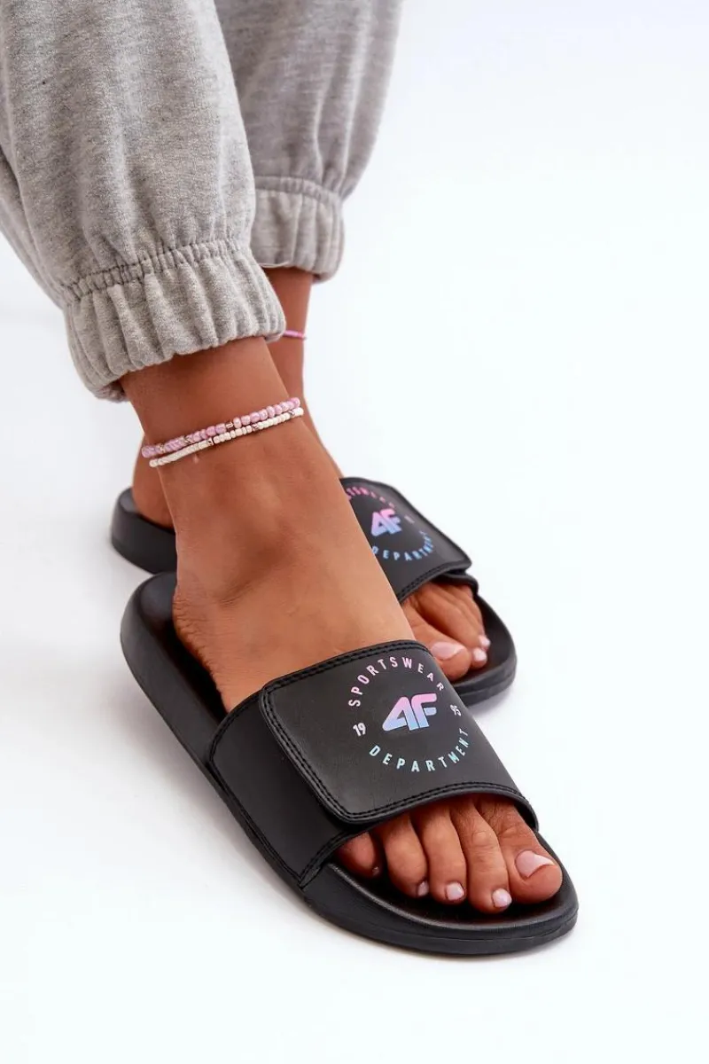 4F Dziecięce Klapki JMM00FFLIF042-20S Czarne