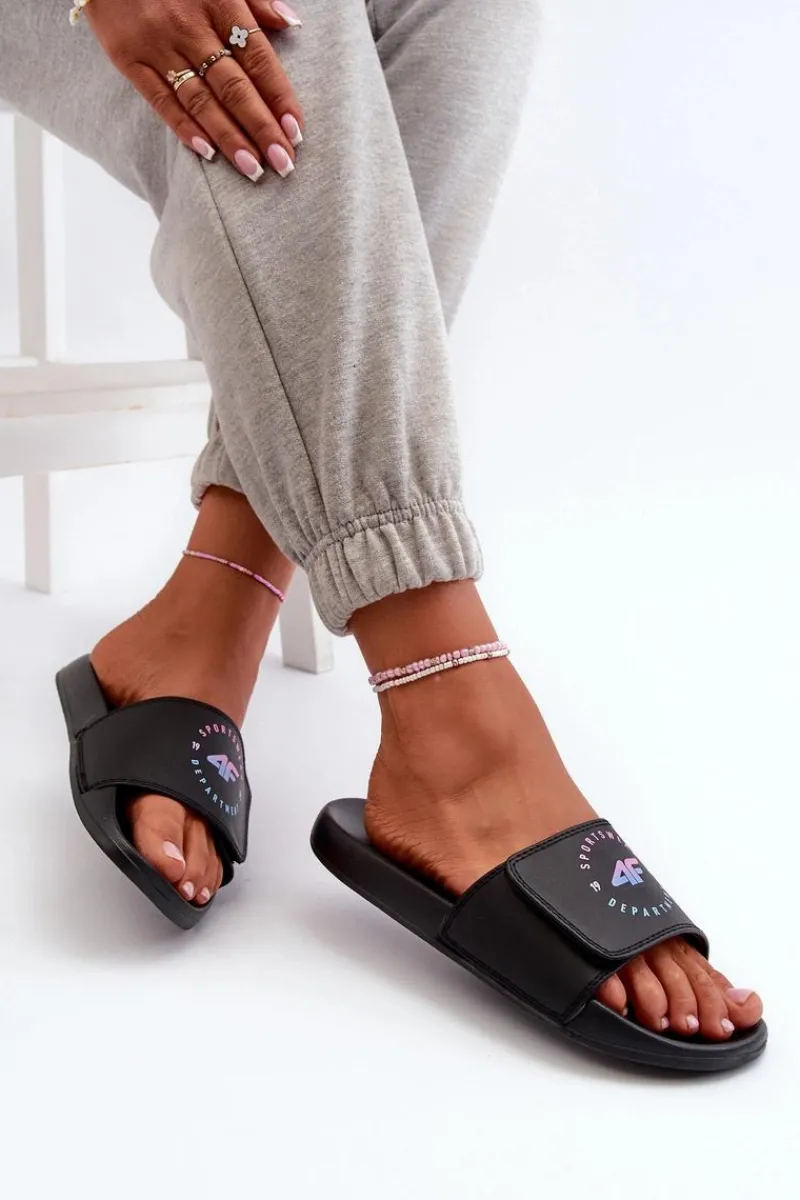 4F Dziecięce Klapki JMM00FFLIF042-20S Czarne