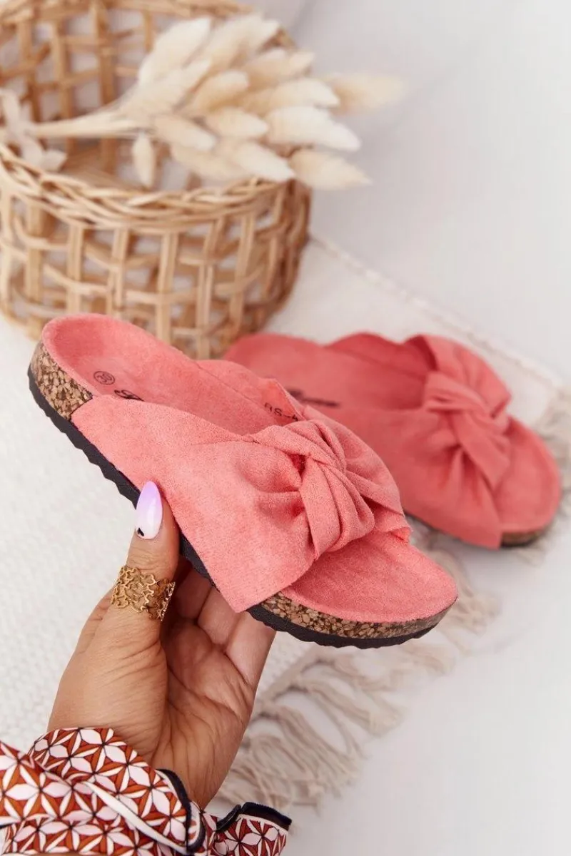 Dziewczęce>Boto Dziecięce Klapki Na Korku Koralowe Little Wendy