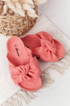 Dziewczęce>Boto Dziecięce Klapki Na Korku Koralowe Little Wendy