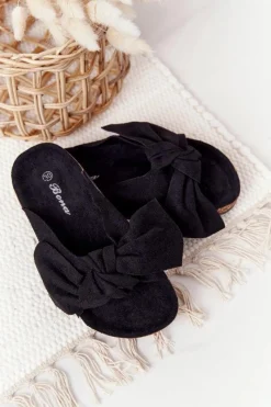 Best Boto Dziecięce Klapki Na Korku Czarne Little Wendy