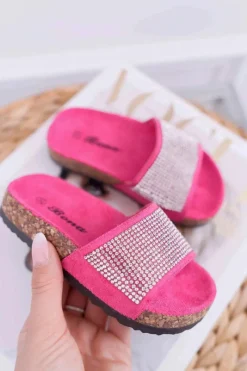 Best Dziecięce Klapki Na Korku Kryształki Fuksja Malena Dzieci Dziewczęce