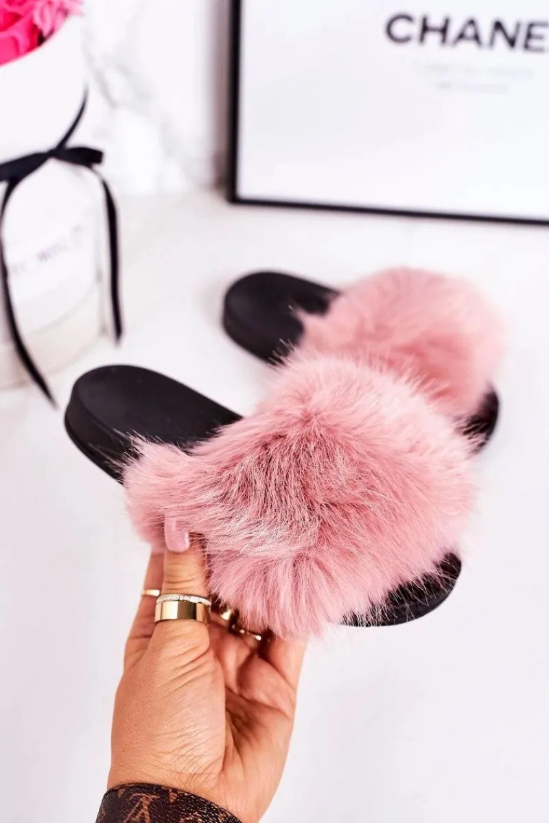 Dziewczęce|Klapki Z Futerkiem>Boto Dziecięce Klapki Z Futerkiem Różowe Fashionista