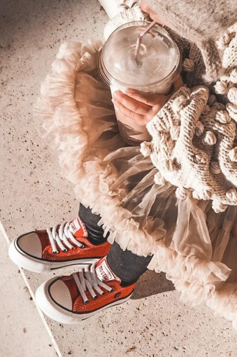 Chłopięce|Dziewczęce>Big Star Shoes Dziecięce Klasyczne Niskie Trampki BIG STAR HH374196 Czerwone Czerwony