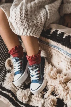 Sale Dziecięce Klasyczne Niskie Trampki BIG STAR HH374195 Granatowe Dzieci Chłopięce|Dziewczęce