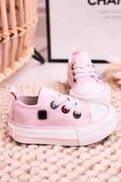 Discount Dziecięce Klasyczne Niskie Trampki BIG STAR HH374197 Różowe Dzieci Chłopięce|Dziewczęce