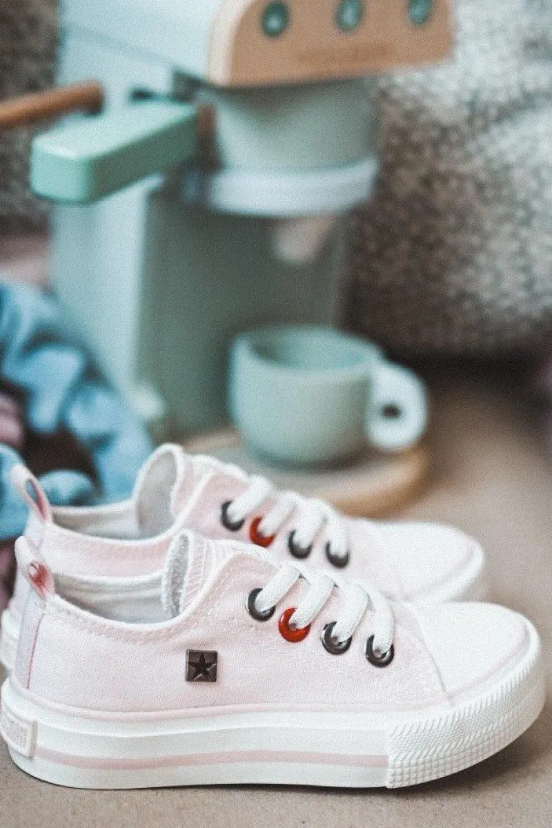 Outlet Big Star Shoes Dziecięce Klasyczne Niskie Trampki BIG STAR HH374093 Różowe