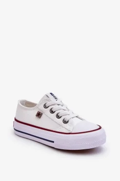 Chłopięce|Dziewczęce>Big Star Shoes Dziecięce Klasyczne Trampki Big Star DD374160 Białe Biały