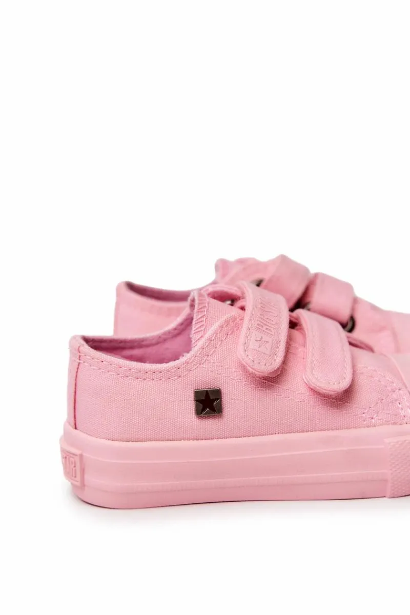Online Dziecięce Klasyczne Trampki BIG STAR JJ374045 Różowe Dzieci Chłopięce|Dziewczęce