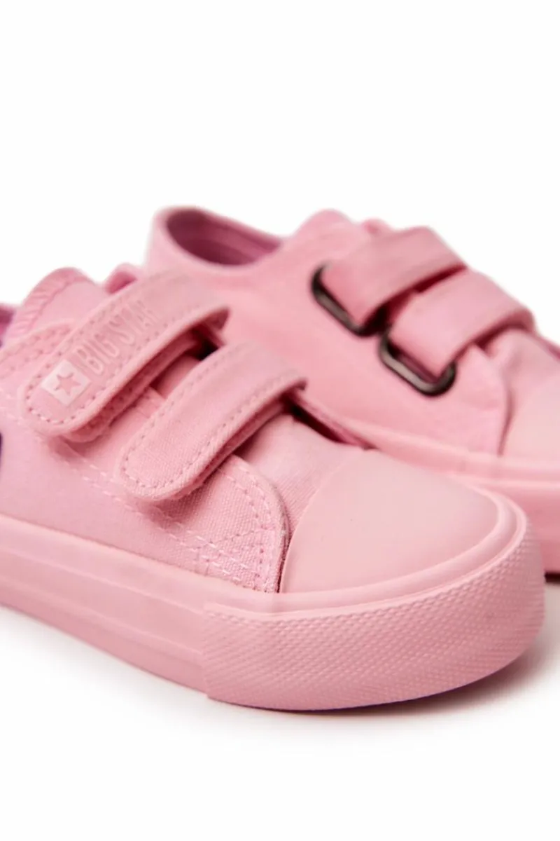 Online Dziecięce Klasyczne Trampki BIG STAR JJ374045 Różowe Dzieci Chłopięce|Dziewczęce