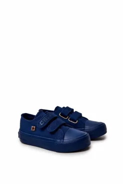 Chłopięce|Dziewczęce>Big Star Shoes Dziecięce Klasyczne Trampki BIG STAR JJ374044 Granatowe