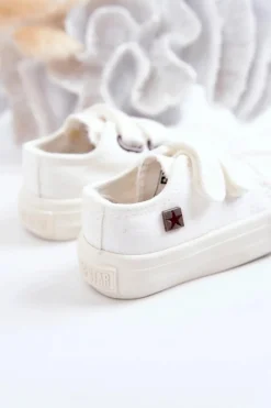 Sale Big Star Shoes Dziecięce Klasyczne Trampki BIG STAR JJ374037 Białe