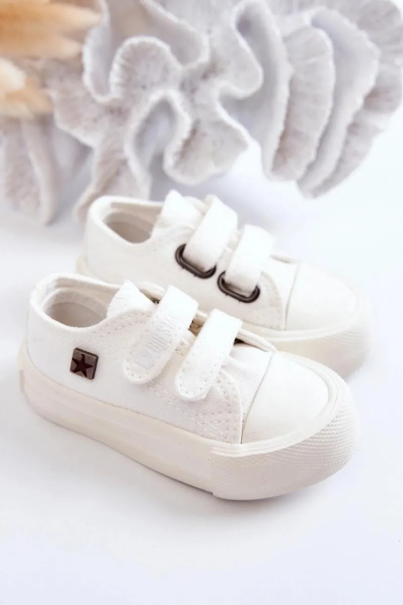 Sale Big Star Shoes Dziecięce Klasyczne Trampki BIG STAR JJ374037 Białe