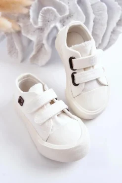 Sale Big Star Shoes Dziecięce Klasyczne Trampki BIG STAR JJ374037 Białe