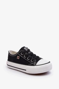 Dziecięce Klasyczne Trampki Big Star DD374163 Czarne Dzieci Chłopięce|Dziewczęce