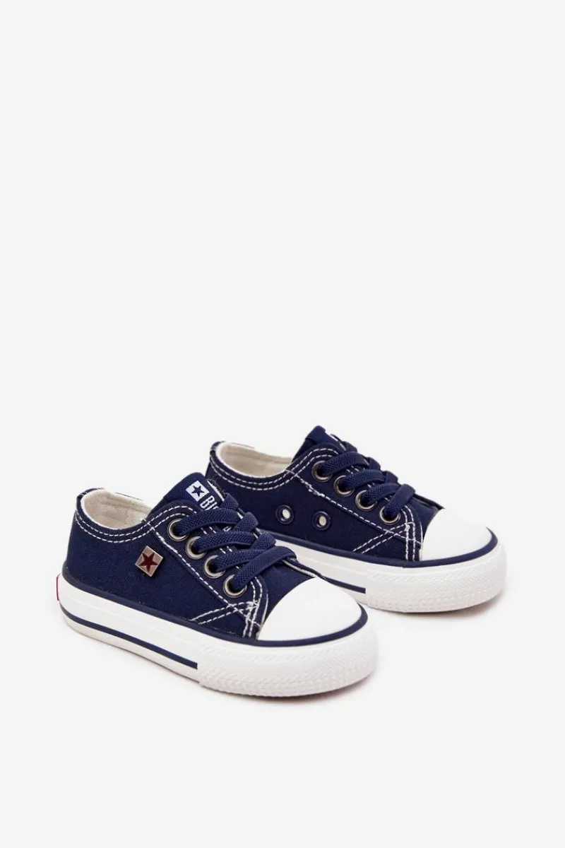 Chłopięce|Dziewczęce>Big Star Shoes Dziecięce Klasyczne Trampki Big Star DD374162 Granatowe Niebieski