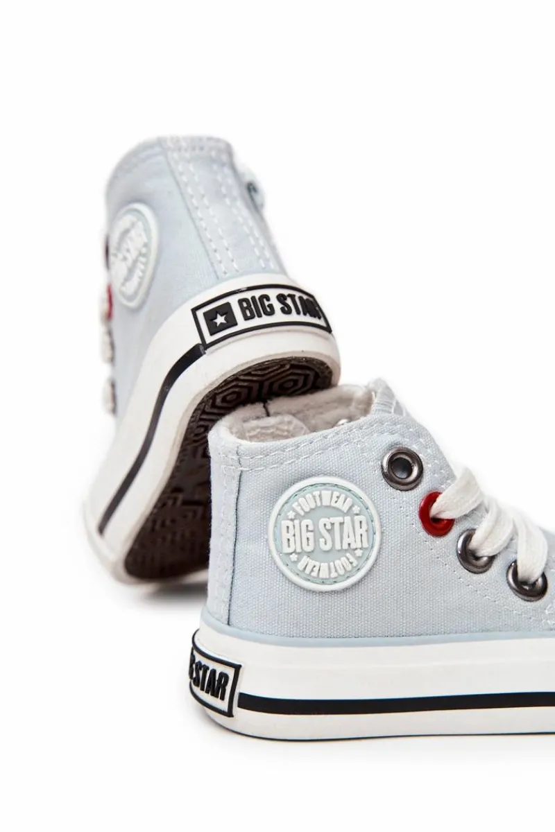 Discount Dziecięce Klasyczne Trampki BIG STAR HH374192 Niebieskie Dzieci Chłopięce|Dziewczęce