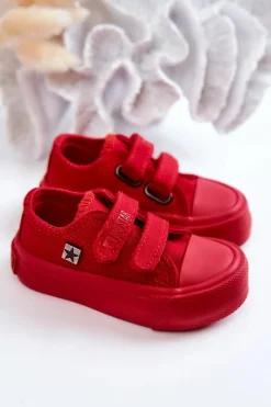 Discount Big Star Shoes Dziecięce Klasyczne Trampki BIG STAR JJ374041 Czerwone