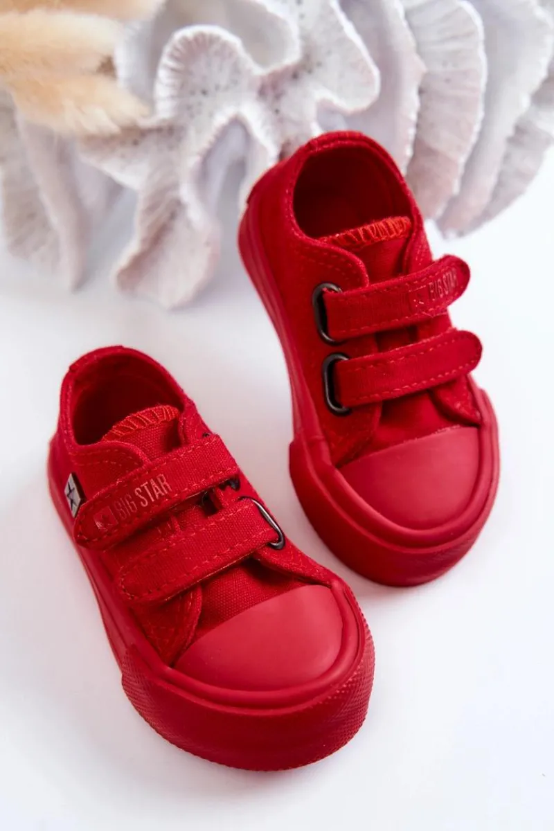 Discount Big Star Shoes Dziecięce Klasyczne Trampki BIG STAR JJ374041 Czerwone