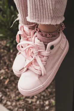 Online Dziecięce Klasyczne Wysokie Trampki Big Star LL374003 Różowe Dzieci Chłopięce|Dziewczęce