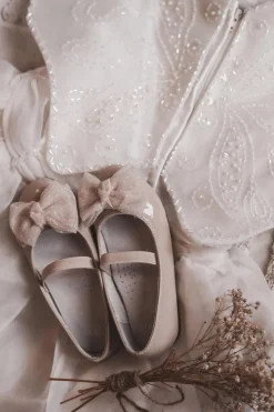 Balerinki Dziecięce>Damskie buty S.Barski Dziecięce Lakierowane Balerinki Z Kokardą Beżowe Zolly