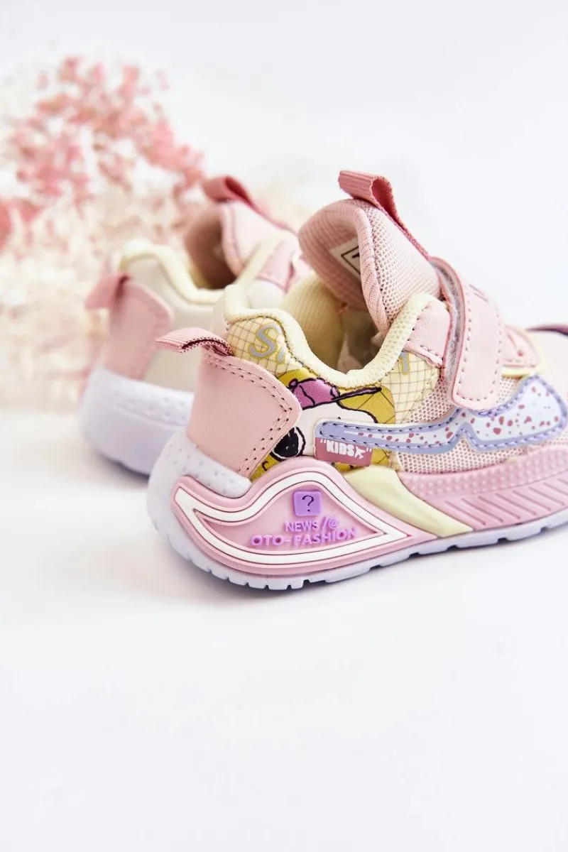 Discount Boto Dziecięce Lekkie Buty Sportowe Różowe Snoopy