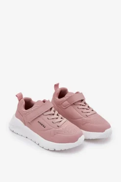 Outlet Dziecięce Lekkie Buty Sportowe Na Platformie Różowe Mirivia Dzieci Dziewczęce|Back To School