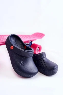 Best Big Star Shoes Dziecięce Lekkie Klapki Kroksy Big Star II375002 Granatowe Niebieski