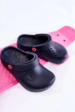 Best Big Star Shoes Dziecięce Lekkie Klapki Kroksy Big Star II375002 Granatowe Niebieski