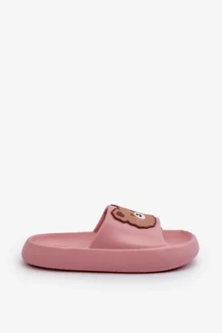 Online Dziecięce Lekkie Klapki Z Misiem Różowe Lindeheta Dzieci Chłopięce|Dziewczęce