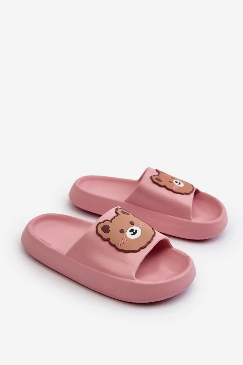 Online Dziecięce Lekkie Klapki Z Misiem Różowe Lindeheta Dzieci Chłopięce|Dziewczęce