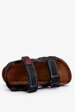 Chłopięce|Sandały Big Star></noscript>Big Star Shoes Dziecięce Lekkie Sandałki Na Rzepy Big Star LL374141 Czarne