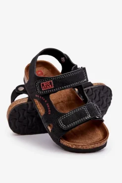 Chłopięce|Sandały Big Star></noscript>Big Star Shoes Dziecięce Lekkie Sandałki Na Rzepy Big Star LL374141 Czarne
