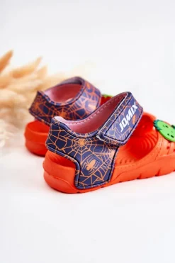 Best Dziecięce Lekkie Sandały Z Ozdobami Pomarańczowo-Granatowe Trusty Dzieci Chłopięce