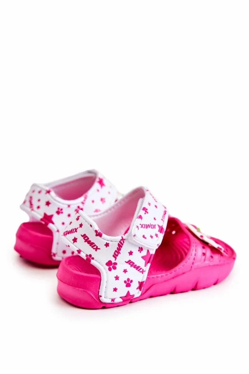 Outlet Boto Dziecięce Lekkie Sandały Z Ozdobami Ciemnoróżowe Trusty