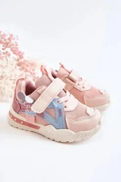 Clearance Dziecięce Materiałowe Buty Sportowe Różowe Nathine Dzieci Dziewczęce