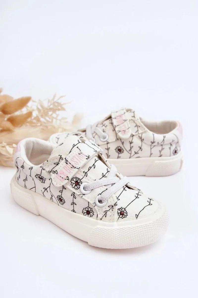 New Big Star Shoes Dziecięce Materiałowe Trampki BIG STAR JJ374102 Białe