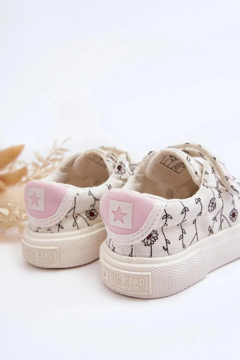 New Big Star Shoes Dziecięce Materiałowe Trampki BIG STAR JJ374102 Białe