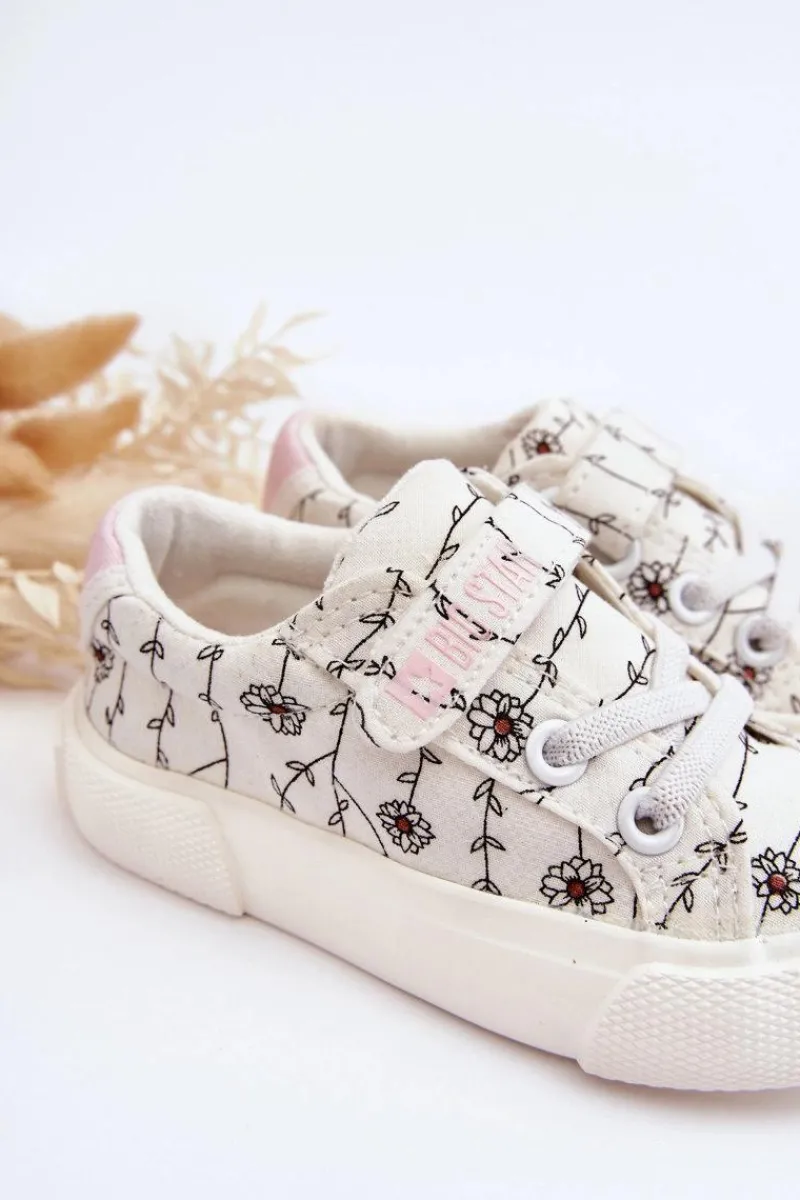 New Big Star Shoes Dziecięce Materiałowe Trampki BIG STAR JJ374102 Białe