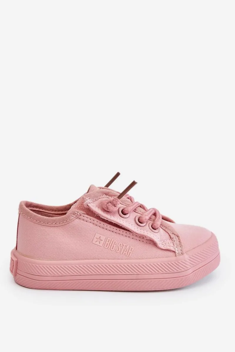 Discount Dziecięce Materiałowe Trampki BIG STAR LL374025 Różowe Dzieci Chłopięce|Dziewczęce