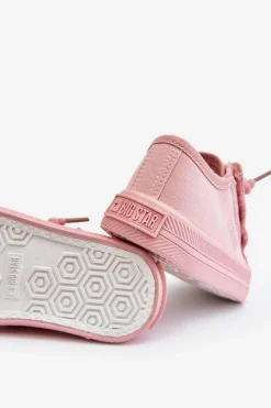 Discount Dziecięce Materiałowe Trampki BIG STAR LL374025 Różowe Dzieci Chłopięce|Dziewczęce