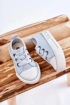 Chłopięce|Dziewczęce>Big Star Shoes Dziecięce Materiałowe Trampki BIG STAR KK374053 e Niebieski