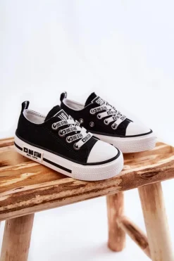 Hot Big Star Shoes Dziecięce Materiałowe Trampki BIG STAR KK374069 Czarne
