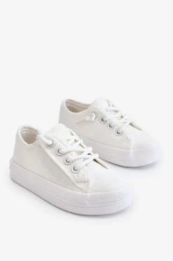 Chłopięce|Dziewczęce>Big Star Shoes Dziecięce Materiałowe Trampki BIG STAR LL374023 Białe