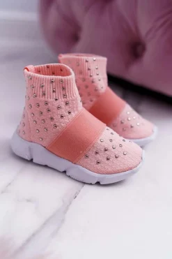 Hot Dziecięce Młodzieżowe Obuwie Sportowe Wsuwane Różowe Delma Dzieci Dziewczęce