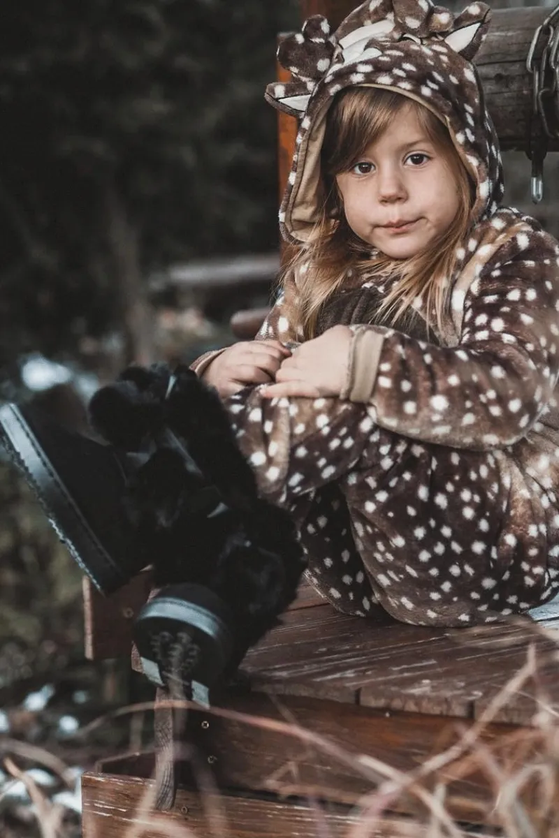 Dziewczęce|Dziewczęce>Boto Dziecięce Młodzieżowe Ocieplane Botki Śniegowce Czarne Roofy Czarny