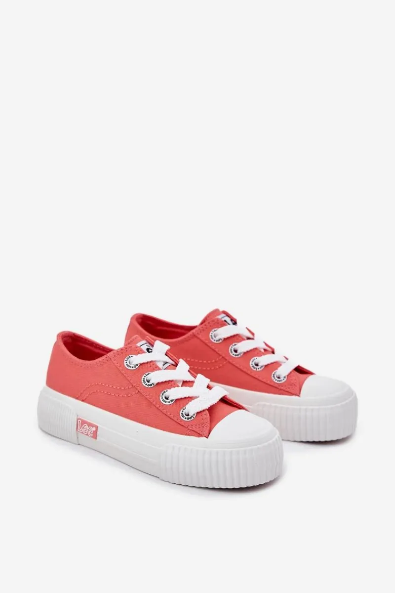 Dziewczęce|Back To School>Lee Dziecięce Młodzieżowe Trampki ISLA C LOW JR 50251058 Koralowe Pomarańczowy