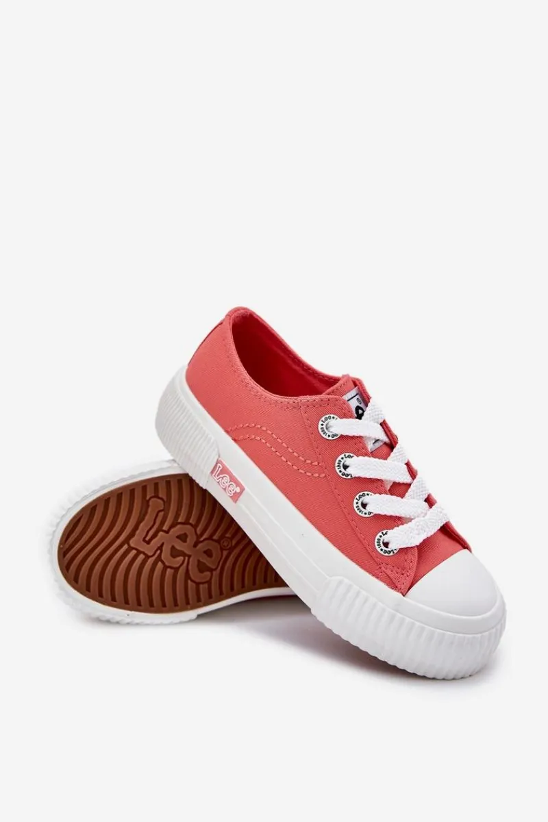 Dziewczęce|Back To School>Lee Dziecięce Młodzieżowe Trampki ISLA C LOW JR 50251058 Koralowe Pomarańczowy