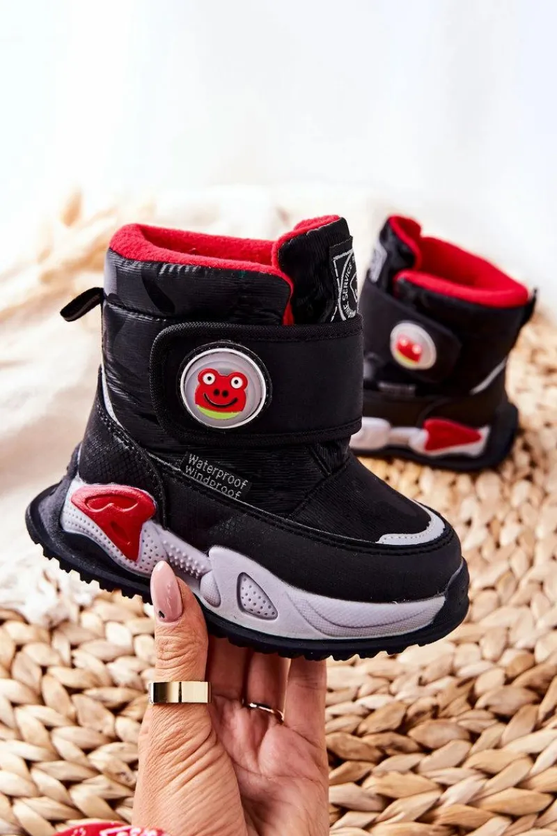 Chłopięce|Chłopięce>Boto Dziecięce Śniegowce Botki Czarne Frenzie